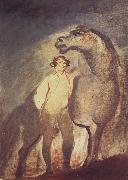 Sir David Wilkie Tempera undated one Standing by a Horse